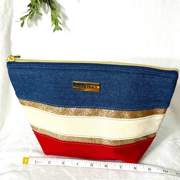 Ellen Tracy Red, Gold, and Cream Women's Bag - Picture 6 of 8